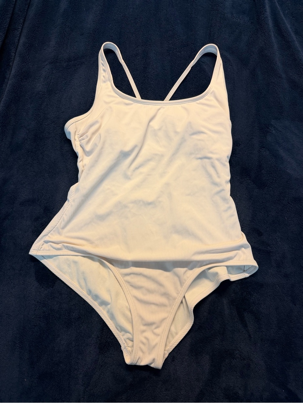 Catalina White Ribbed One-Piece Swimsuit